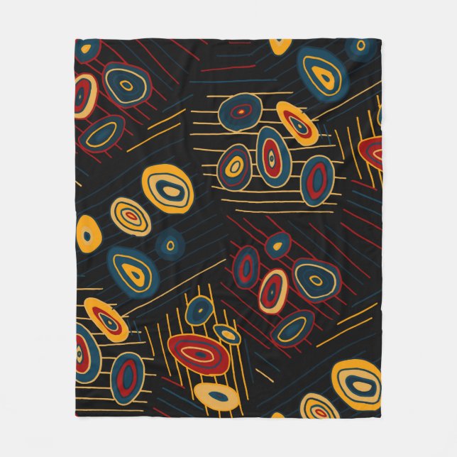 Cobertor De Velo Padrão sem costura com rabiscos abstrato modernos. (Frente)