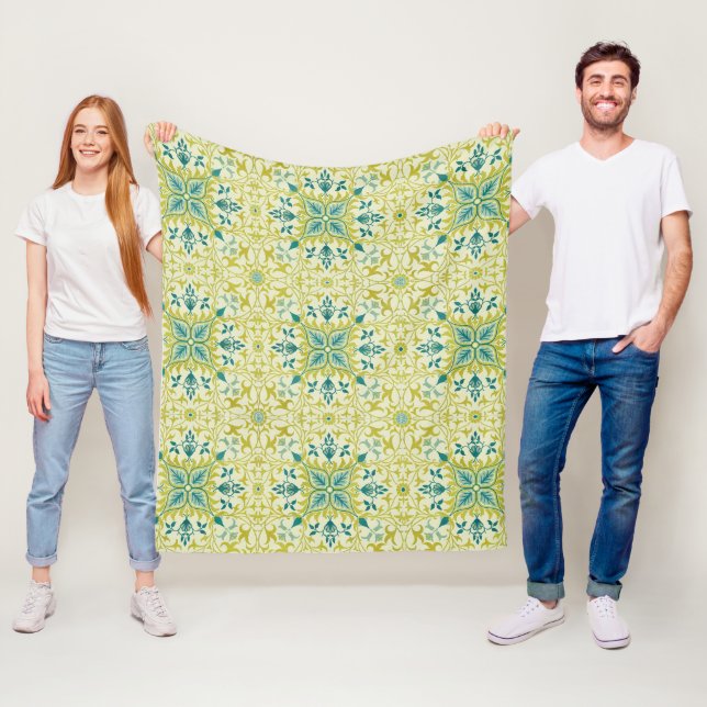 Cobertor De Velo Padrão sem costura de teto William Morris em verde (In Situ)