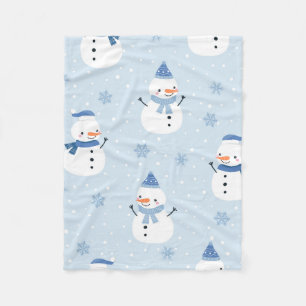 Cobertor De Velo Padrão sem costura do boneco de neve,fundo de inv