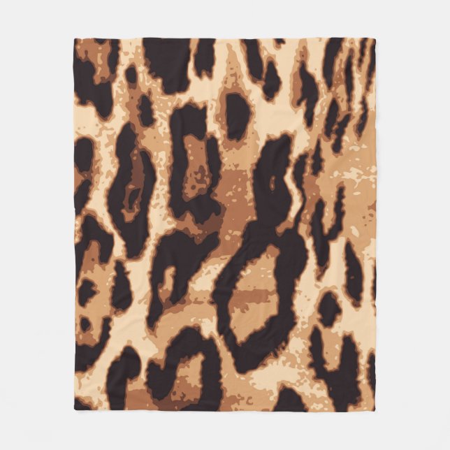 Cobertor De Velo Padrão sem falhas de impressão leopardo (Frente)