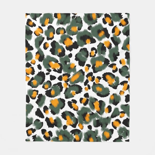 Cobertor De Velo Padrão sem falhas de impressão leopardo (Frente)