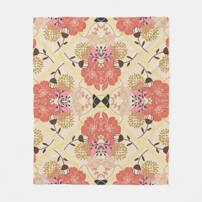 Cobertor De Velo Padrão sem soldadura floral (Frente)