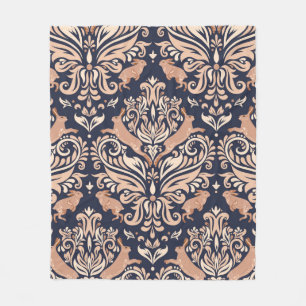 Cobertor De Velo Padrão simétrico sem soldadura no estilo Damask.