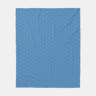 Cobertor De Velo Padrão simples azul claro e Bolinhas creme