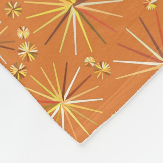 Cobertor De Velo Padrão Sputnik de meio século, Terracotta (Quina)