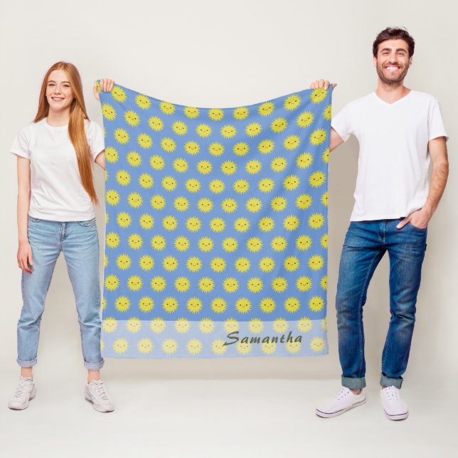 Cobertor De Velo Padrão Sun Feliz Personalizável (In Situ)