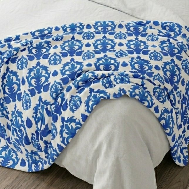Cobertor De Velo Padrão Toile Francês Azul (Criador carregado)
