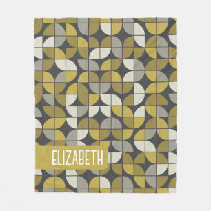 Cobertor De Velo Padrão Trendy MCM Half Moon com bloco dourado