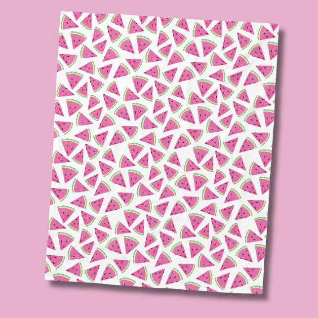 Cobertor De Velo Padrão tropical de melancia (Watermelon fleece blanket)