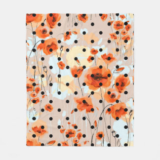 Cobertor De Velo padrão uniforme de abstrato floral com poppie de c