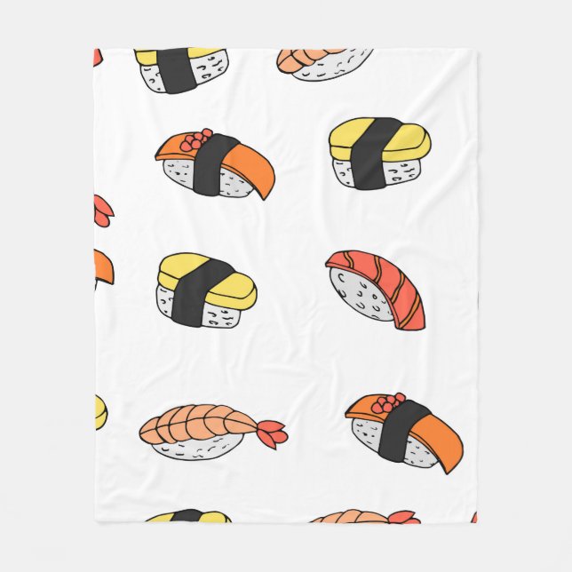Cobertor De Velo padrão uniforme de Sushi (Frente)