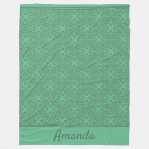 Cobertor De Velo Padrão verde-menta personalizado