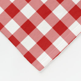 Cobertor De Velo Padrão Verificado antigo, vermelho e branco, Gingh