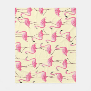 Cobertor De Velo Padrão Vertical do Pássaro Flamingo Realista