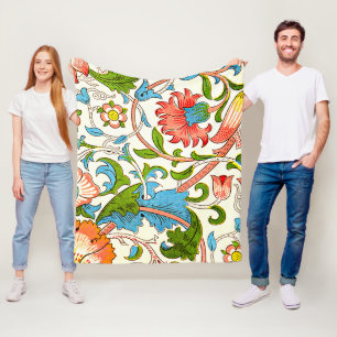 Cobertor De Velo Padrão vintage colorido de William Morris