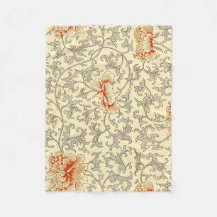 Cobertor De Velo Padrão Vintage Owen Jones: Coral Floral Cinza