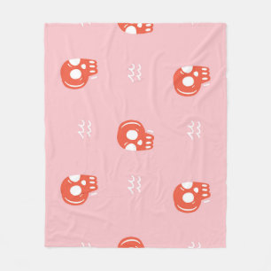 Cobertor De Velo Padrão Vintage Red Skull Head