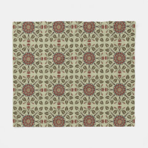 Cobertor De Velo Padrão Vitoriano Rosa Tudor Audsley Vintage Arte