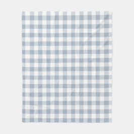 Cobertor De Velo Padrão Xadrez Gingham Azul Suave Branco Costa