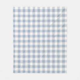 Cobertor De Velo Padrão Xadrez Gingham Azul Suave Branco Litorâneo
