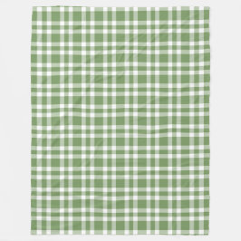 Cobertor De Velo Padrão Xadrez Verde Branco
