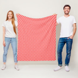Cobertor De Velo Padrão xadrez vermelho e branco croata moderno
