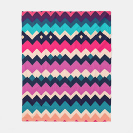 Cobertor De Velo Padrão Zigzag Chevron Colorido
