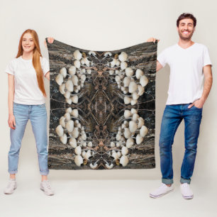 Cobertor De Velo Padrões Abstrato naturais de Cogumelos Selvagens B