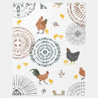 Padrões Boho de Frangos e Pintinhos