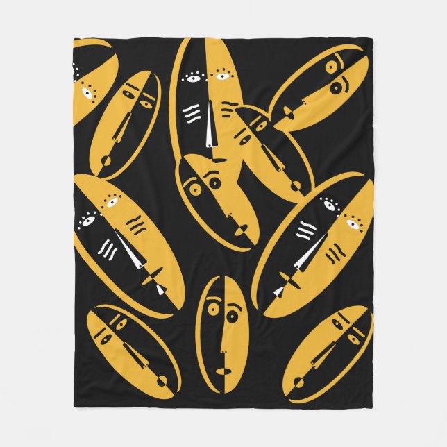 Cobertor De Velo padrões da face abstrato moderna (Frente)