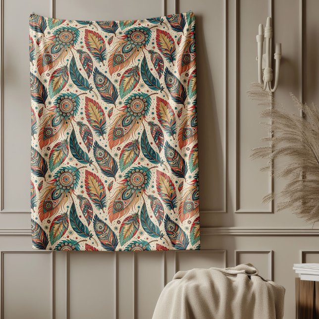 Cobertor De Velo Padrões de Boho Geométrico para o Banho-Étnico Coz (Cozy Tribal Ethnic Blanket Geometric Boho Patterns)