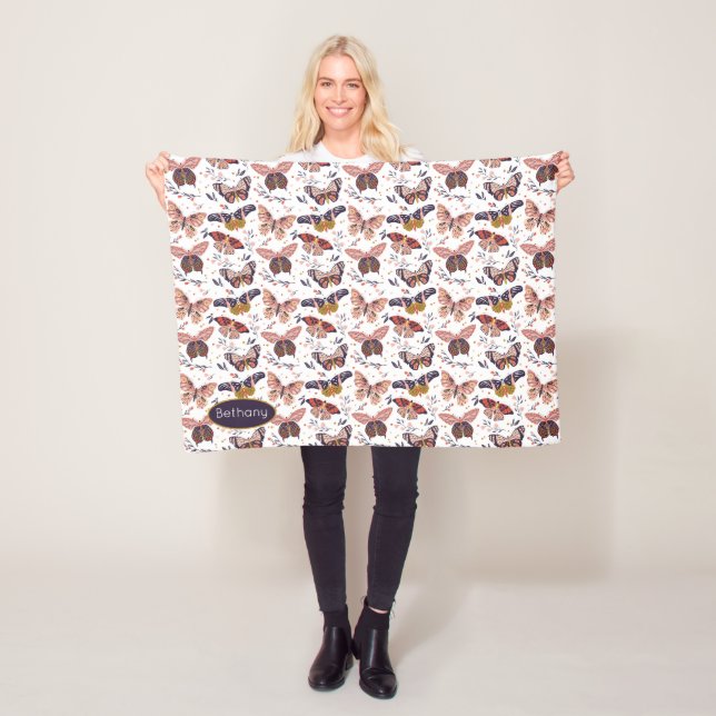 Cobertor De Velo Padrões de borboleta personalizados (In Situ)