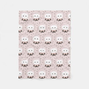 Cobertor De Velo Padrões De Dotty Rosa Rosa De Gato Bonito