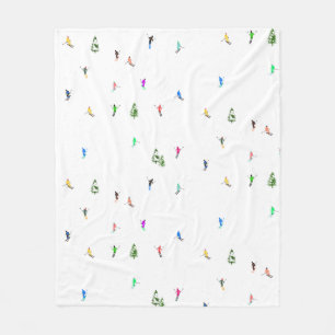 Cobertor De Velo Padrões de esqui de esqui alpino no inverno