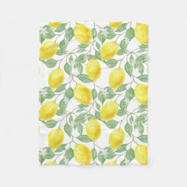 Cobertor De Velo Padrões De Folhas E Limões