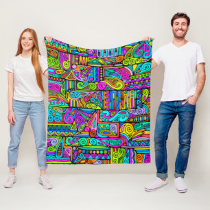 Cobertor De Velo Padrões De Mão E Digitalmente Pintados Art 5°