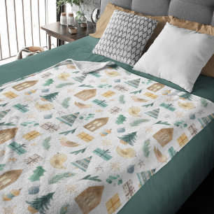 Cobertor De Velo Padrões de Natal Escandinavos e Bonitos