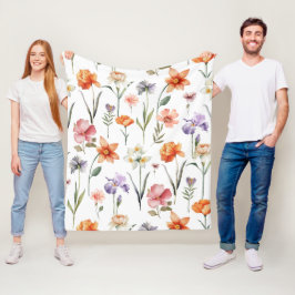 Cobertor De Velo Padrões Florais de Castanhflores silvestres Colori
