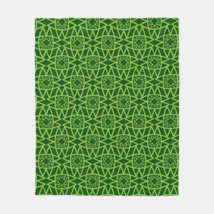 Cobertor De Velo Padrões Geométricos Verdes Elegantes