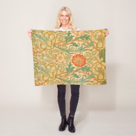 Cobertor De Velo Padrões rosa e Rosa (por William Morris)