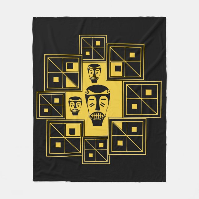 Cobertor De Velo padrões tribais africanos (Frente)