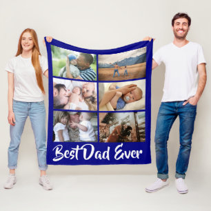 Cobertor De Velo Pai 6 foto colagem marinho azul DIY