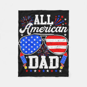 Cobertor De Velo pai americano óculos de sol 4 de julho família
