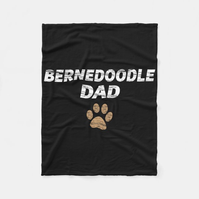 Cobertor De Velo Pai Bernedoodle Mens E Crianças Tee - Pais Present (Frente)