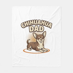 Cobertor De Velo Pai Chihuahua Gravura Vintage Design Amante de Cac