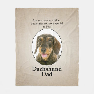 Cobertor De Velo Pai Dachshund Fleece Blanket