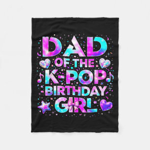 Cobertor De Velo Pai das garotas de aniversário do k-pop música cor