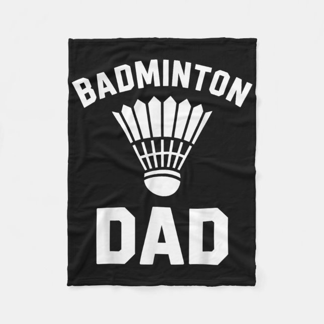 Cobertor De Velo Pai de Badminton Peteca Engraçado Badminton  (Frente)