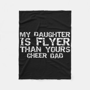 Cobertor De Velo Pai de Cheerleader Minha Filha É Voadora Mais Que