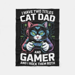 Cobertor De Velo Pai de Gato Gamer Divertido Pai de Jogos Eu Tenho 